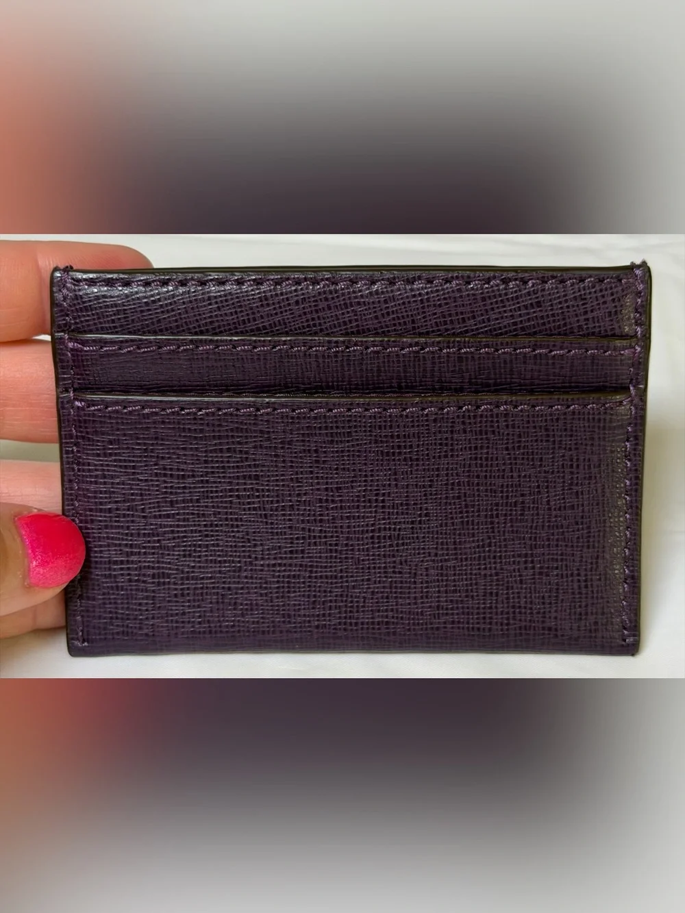 Coach purple card holder
